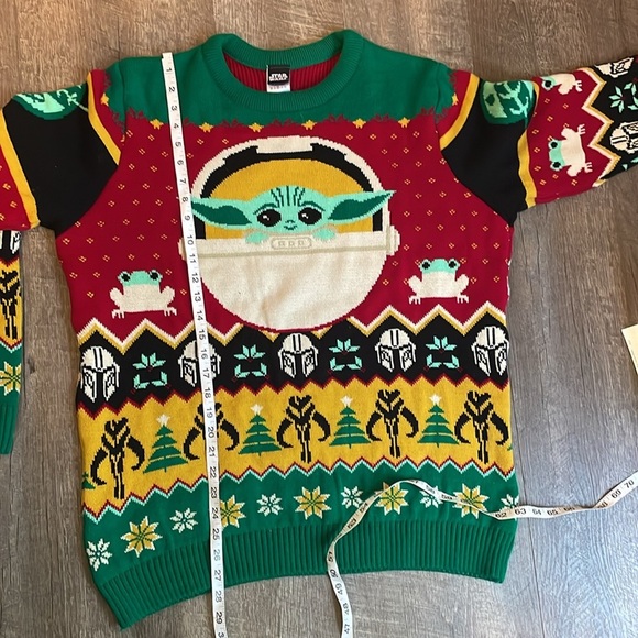 Star Wars Grogu Frog Mandalorian Ugly Christmas Sweater Knit size XL - Picture 15 of 16